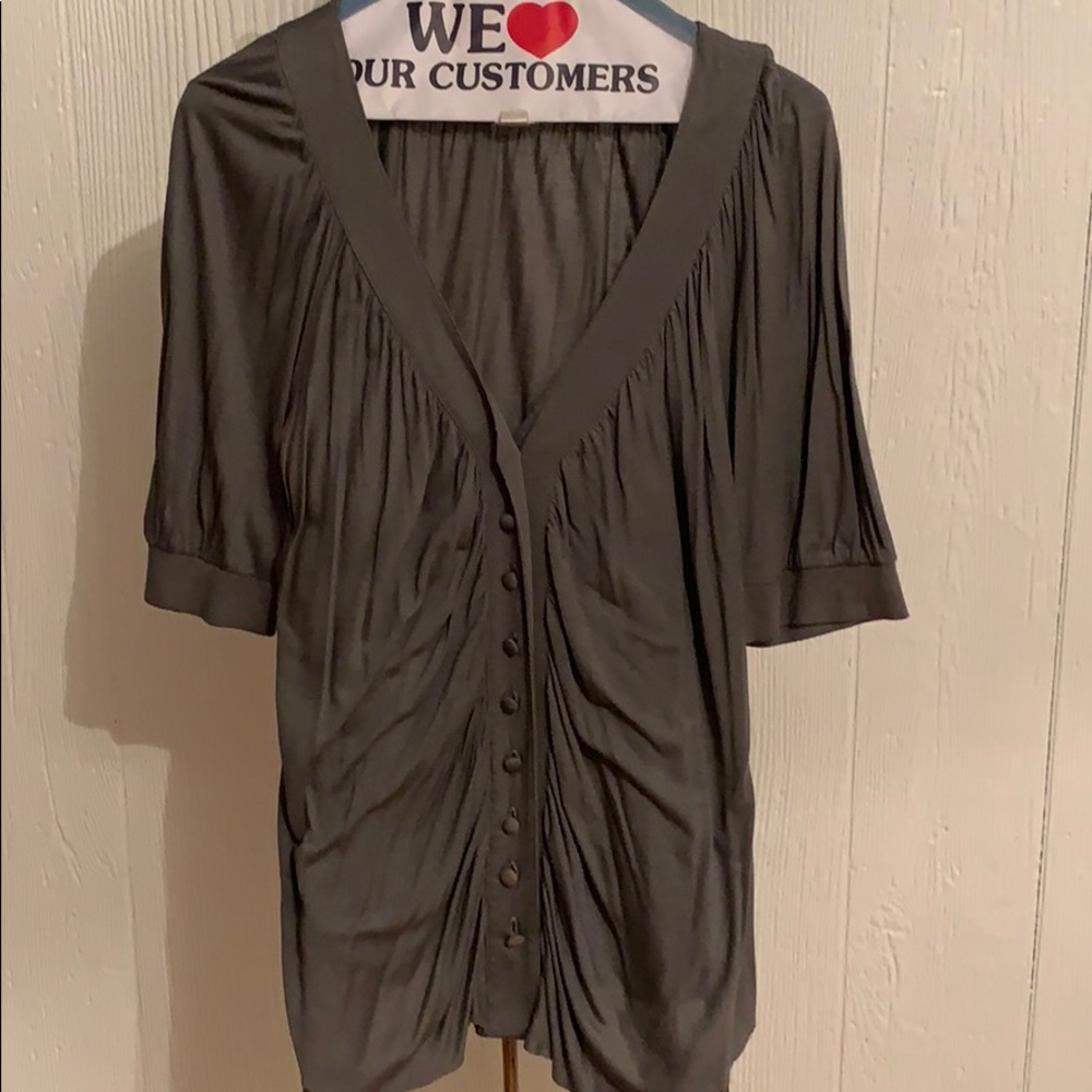 Thin dressy buttoned down Aqua shirt